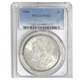 1888 Morgan Silver Dollar PCGS MS63