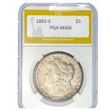 1881-S Morgan Silver Dollar PGA MS66