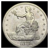 1875-S Silver Trade Dollar CLOSELY UNCIRCULATED