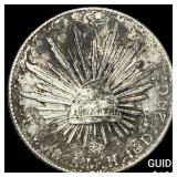 1885 Mexico Silver 1 Peso  NEARLY UNCIRCULATED