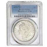 1878 7TF Morgan Silver Dollar PCGS MS63 Rev of 187