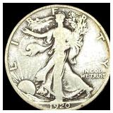 1920-D Silver Walking Liberty Half Dollar NICELY C