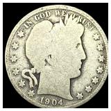 1904-O Silver Barber Half Dollar NICELY CIRCULATED