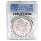 1878 7TF Morgan Silver Dollar PCGS MS63 Rev of 187