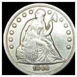 1846 Silver Seated Liberty Dollar HIGH GRADE