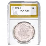 1898-S Morgan Silver Dollar PGA AU58+