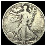 1927-S Silver Half Dollar Walking Liberty NICELY C