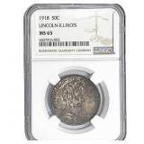 1918 Illinois Half Dollar NGC MS65
