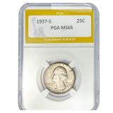 1937-S Washington Silver Quarter PGA MS66