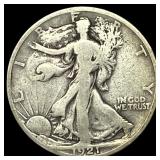 1921-S Silver Walking Liberty Half Dollar NICELY C