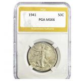 1941 Walking Liberty Half Dollar PGA MS66