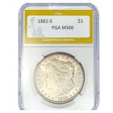 1882-S Morgan Silver Dollar PGA MS66