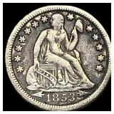 1853-O Silver Seated Liberty Dime LIGHTLY CIRCULAT
