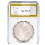 1921 Morgan Silver Dollar PGA MS64