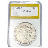 1885-O Morgan Silver Dollar PGA MS66