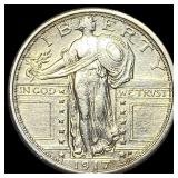 1917 Type 1 Standing Liberty Quarter CLOSELY UNCIR