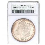 1880-S Morgan Silver Dollar ANACS MS64