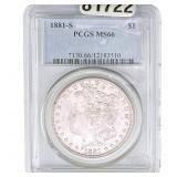 1881-S Morgan Silver Dollar PCGS MS66
