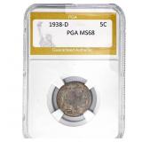 1938-D Buffalo Nickel PGA MS68