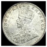 1919 British-India Silver Rupee UNCIRCULATED