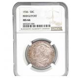 1936 Bridgeport Half Dollar NGC MS66