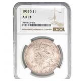 1935-S Morgan Silver Dollar NGC AU53