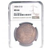 1904-O Morgan Silver Dollar NGC MS66