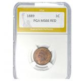1889 Indian Head Cent PGA MS66 RED