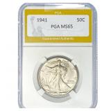 1941 Walking Liberty Half Dollar PGA MS65