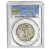 1936-D Walking Liberty Half Dollar PCGS AU50