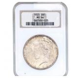 1923 Silver Peace Dollar NGC MS64