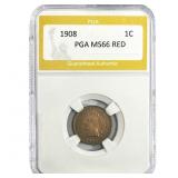 1908 Indian Head Cent PGA MS66 RED