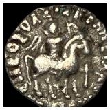 Indo-Scythian 59-12 BC Silver drachm NEARLY UNCIR