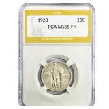 1920 Standing Liberty Quarter PGA MS65 FH