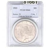 1923 Silver Peace Dollar PCGS MS64