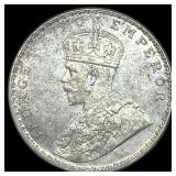 1913 British-India Silver Rupee UNCIRCULATED
