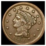 1851 Braided Hair Large Cent CLOSELY UNCIRCULATED