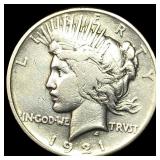 1921 Silver Peace Dollar ABOUT UNCIRCULATED