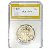 1941 Walking Liberty Half Dollar PGA MS66