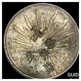 189? Mexico Silver 1 Peso  NEARLY UNCIRCULATED