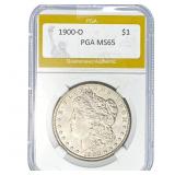 1900-O Morgan Silver Dollar PGA MS65