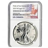 2019-W Silver Eagle NGC PF69 Enhanced Rev