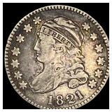 1821 Capped Bust Dime ABOUT UNCIRCULATED