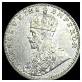 1919 British-India Silver Rupee UNCIRCULATED