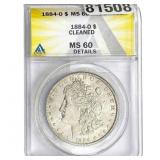 1884-O Morgan Silver Dollar ANACS MS60 Details