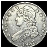 1833 Silver Capped Bust Half Dollar NEARLY UNCIRCU