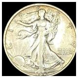 1923-S Silver Walking Liberty Half Dollar NEARLY U