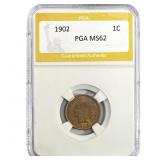 1902 Indian Head Cent PGA MS62