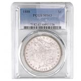 1888 Morgan Silver Dollar PCGS MS663