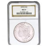 1878-S Morgan Silver Dollar NGC MS64